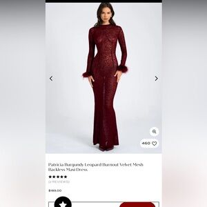 Miss Circle Patricia Leopard Burgandy Fur dress